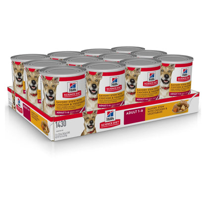 Hill's Science Diet Adult Savory Stew Chicken & Vegetable Canned Dog Food