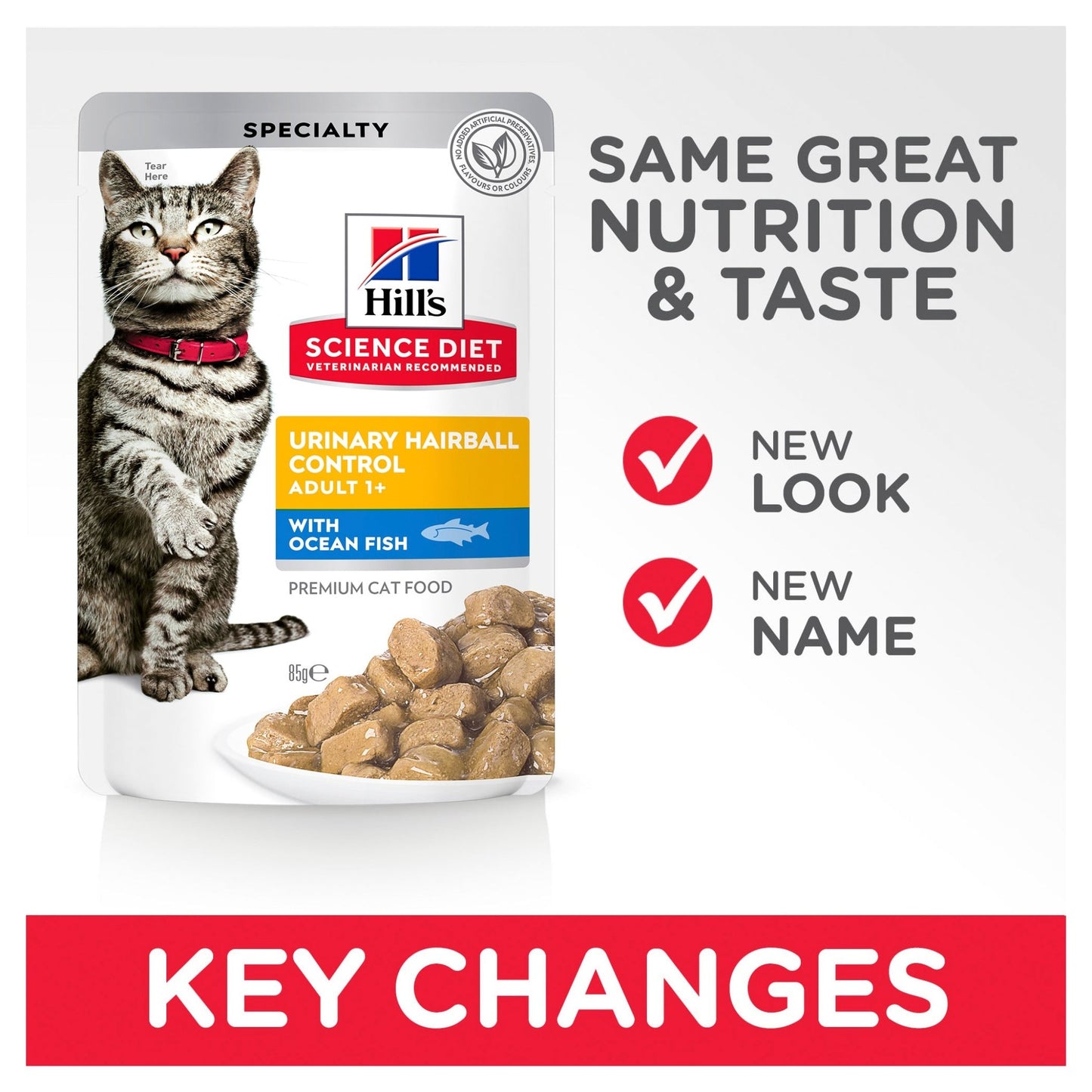 Hill's Science Diet Adult Urinary Hairball Control Ocean Fish Cat Food pouches 85g - Woonona Petfoods