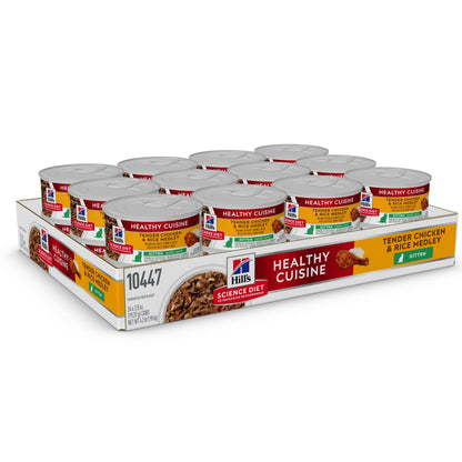 Hill's Science Diet Kitten Healthy Cuisine Chicken & Rice Medley Canned Cat Food