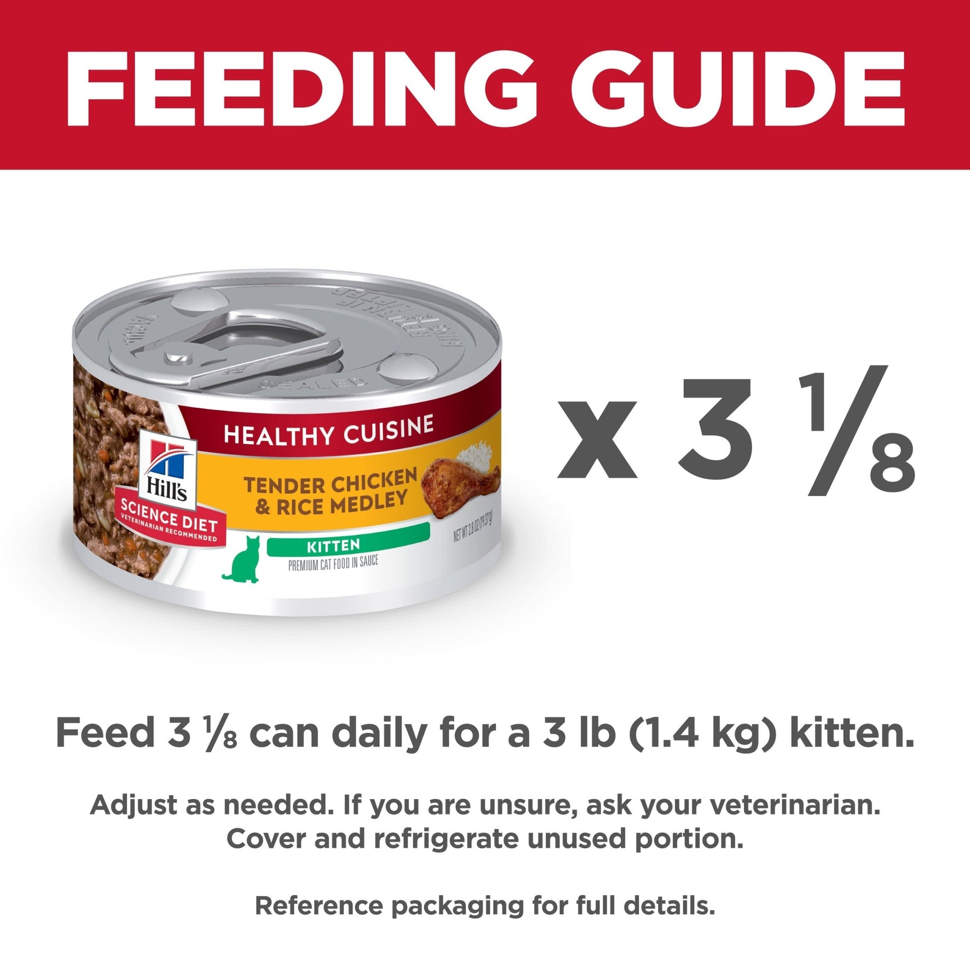 Hill's Science Diet Kitten Healthy Cuisine Chicken & Rice Medley Canned Cat Food 79g - Woonona Petfoods