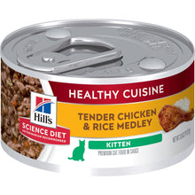Hill's Science Diet Kitten Healthy Cuisine Chicken & Rice Medley Canned Cat Food 79g - Woonona Petfoods