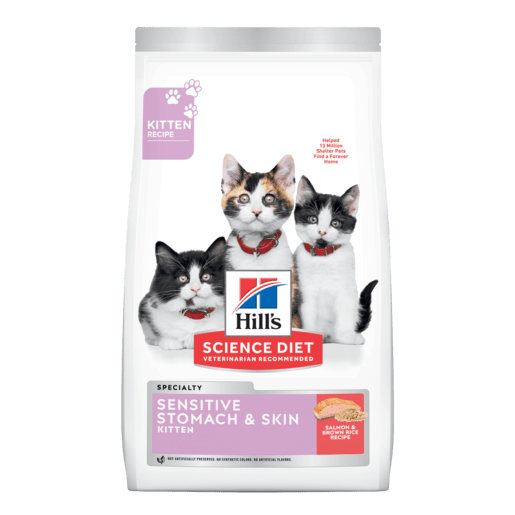 Hill's Science Diet Kitten Sensitive Stomach and Skin Salmon Dry Cat Food 1.58kg - Woonona Petfoods