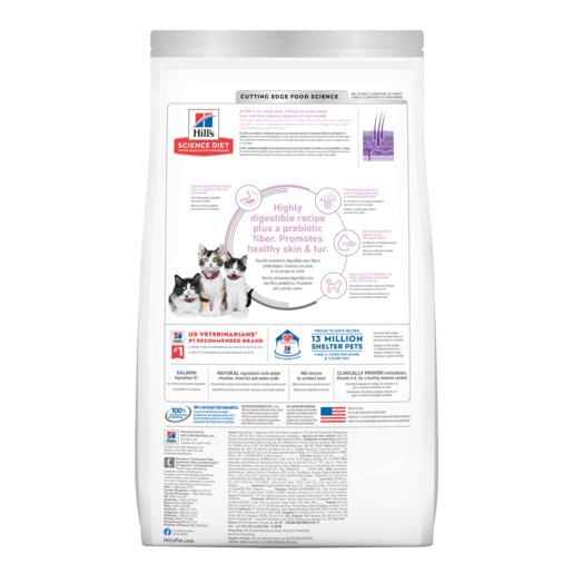 Hill's Science Diet Kitten Sensitive Stomach and Skin Salmon Dry Cat Food 1.58kg - Woonona Petfoods