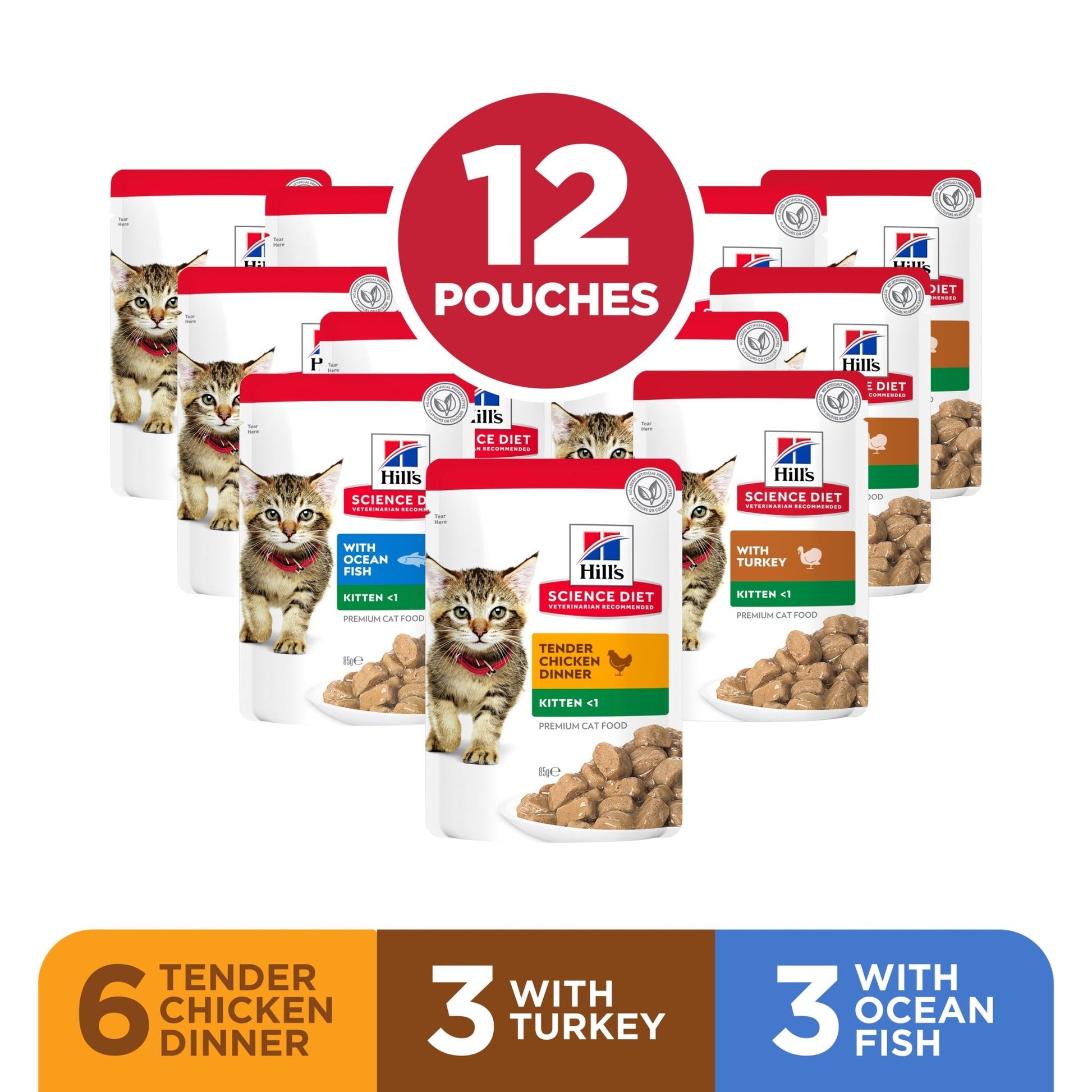 Hill's Science Diet Kitten Wet Food Variety Pack 12x85g - Woonona Petfoods
