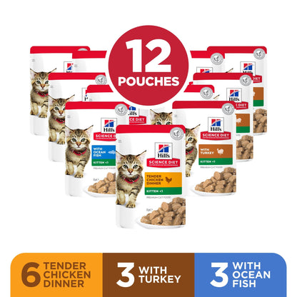 Hill's Science Diet Kitten Wet Food Variety Pack 12x85g - Woonona Petfoods
