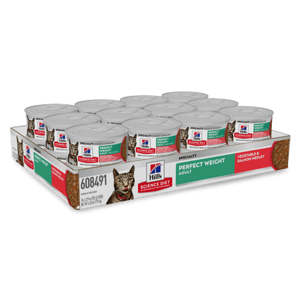 Hill's Science Diet Perfect Weight Wet Cat Food Salmon and Vegetable - Woonona Petfoods