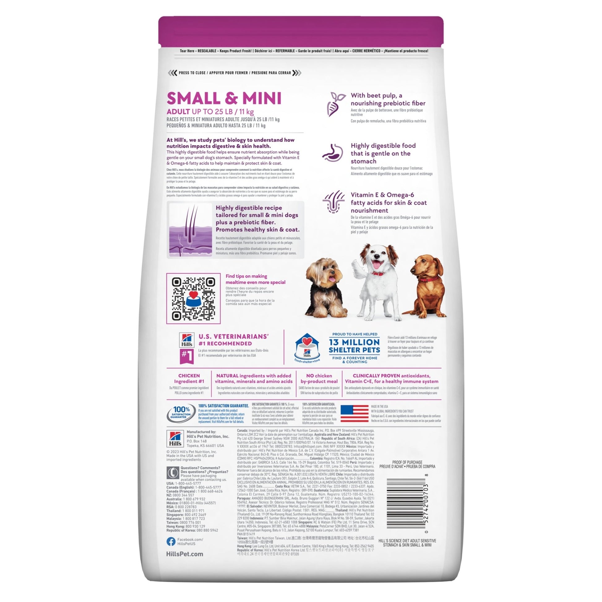 Hill's Science Diet Sensitive Stomach & Skin Adult Small & Mini Dry Dog Food 1.81kg - Woonona Petfoods