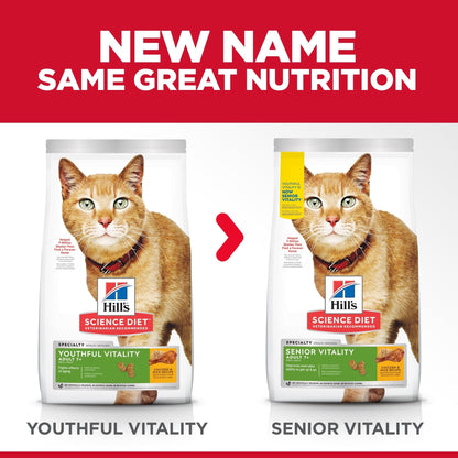 Hill's Science Diet Youthful Vitality Senior Adult 7+ Dry Cat Foodzzz - Woonona Petfoods