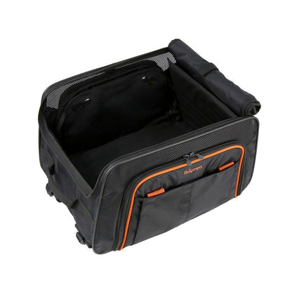 Ibiyaya Jatpaw Expandable Backpack Carrier Obsidian/Orange - Woonona Petfoods