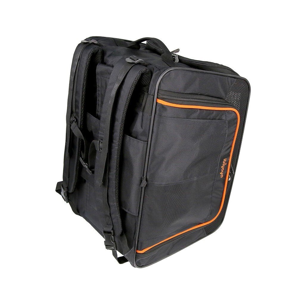 Ibiyaya Jatpaw Expandable Backpack Carrier Obsidian/Orange - Woonona Petfoods