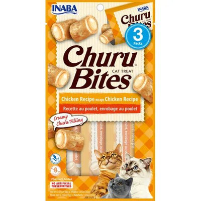 Inaba Chura Bites Chicken Recipe Cat Treat 3 x 10g - Woonona Petfoods