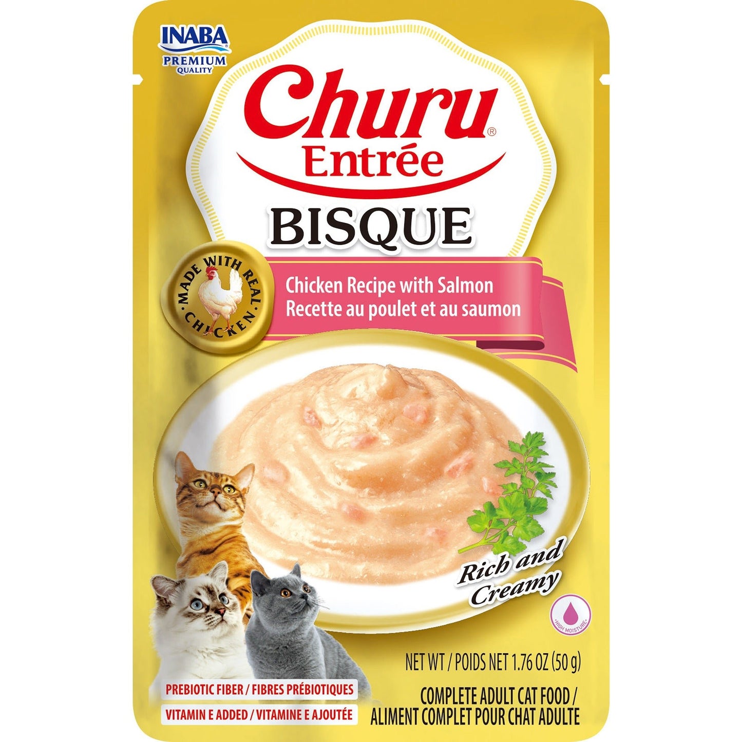 Inaba Churu Entree Bisque Chicken Recipe with Salmon - Woonona Petfoods
