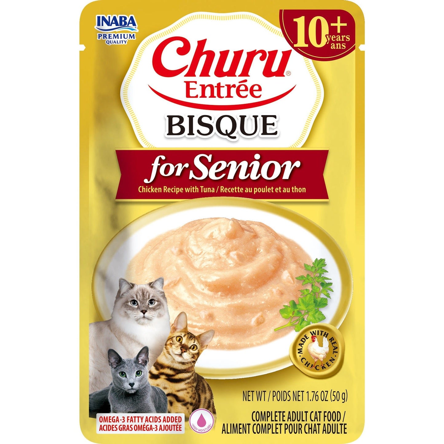 Inaba Churu Entree Bisque Chicken Recipe with Tuna Senior - Woonona Petfoods