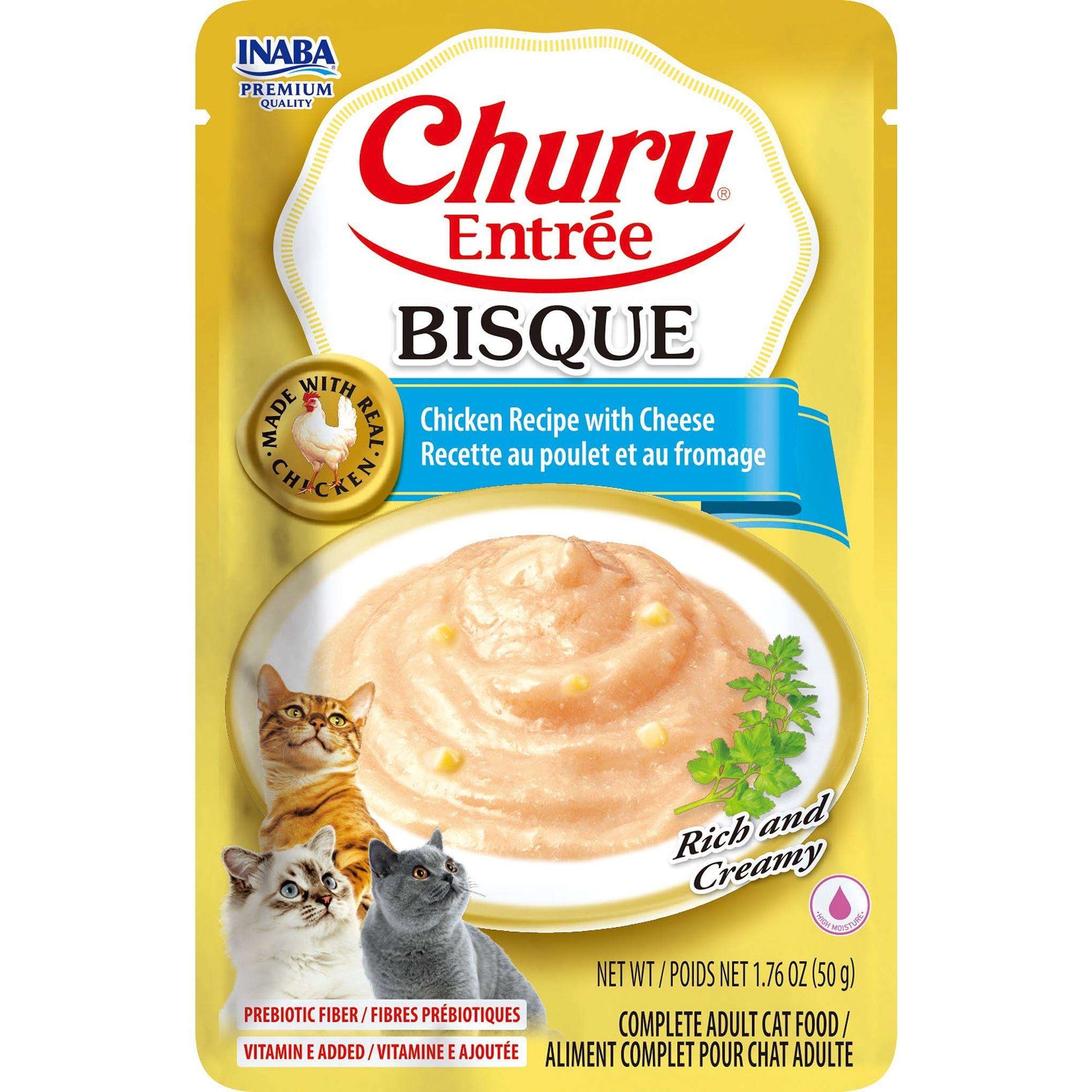 Inaba Churu Entree Bisque Chicken with Cheese Recipe - Woonona Petfoods