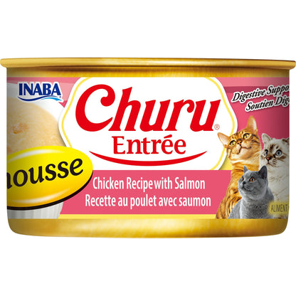 Inaba Churu Entree Mousse Chicken Recipe with Salmon - Woonona Petfoods