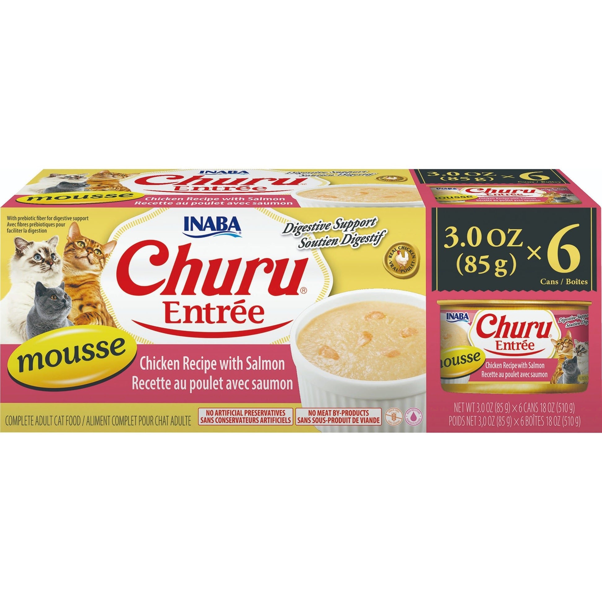 Inaba Churu Entree Mousse Chicken Recipe with Salmon - Woonona Petfoods
