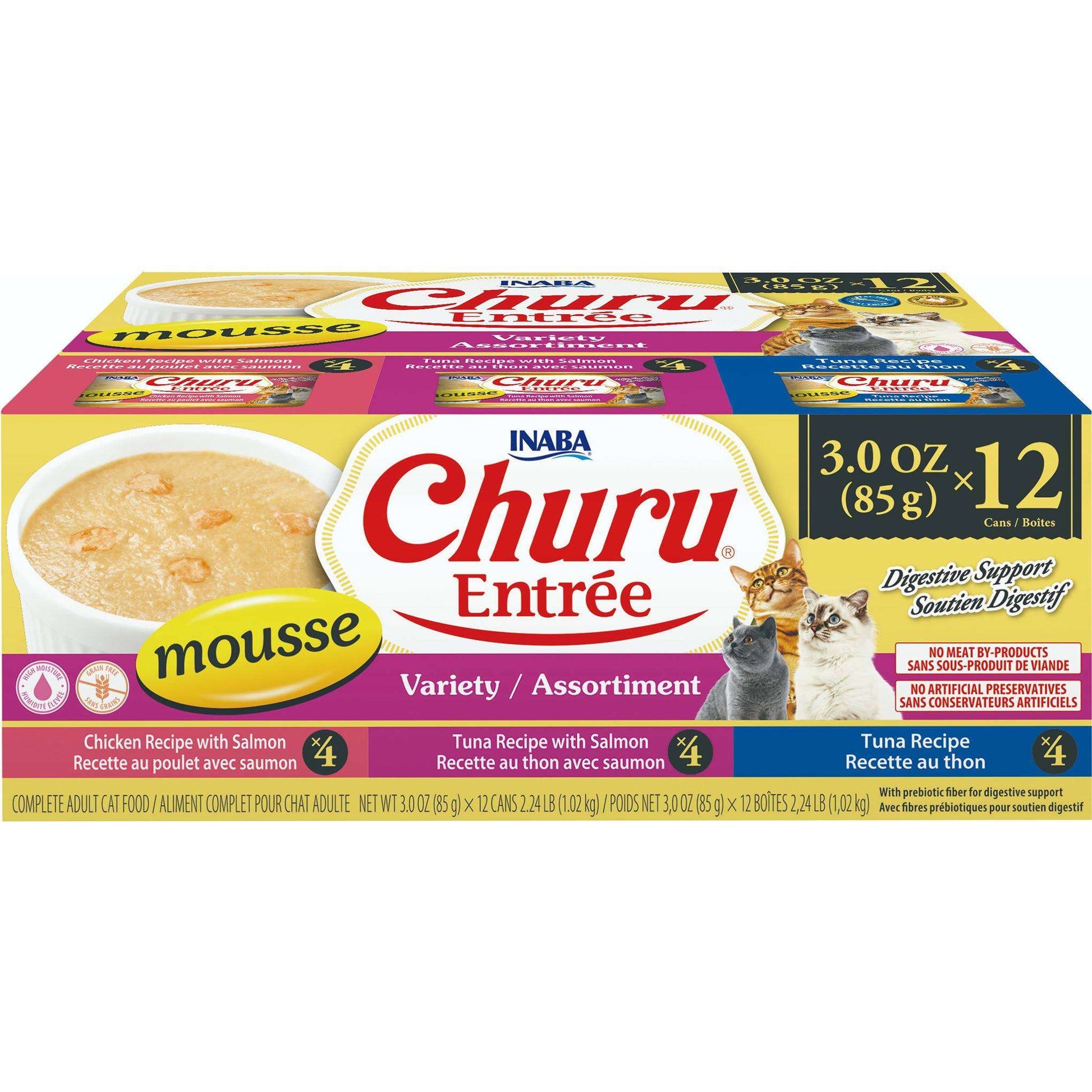Inaba Churu Entree Mousse Variety 12x85g - Woonona Petfoods