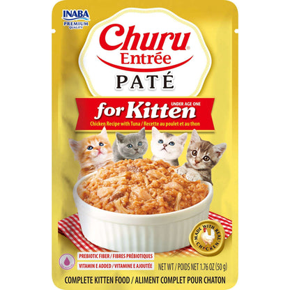 Inaba Churu Entree Pate Chicken Recipe with Tuna for Kittens - Woonona Petfoods