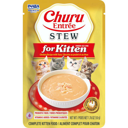 Inaba Churu Entree Stew Chicken Recipe with Tuna for Kittens - Woonona Petfoods