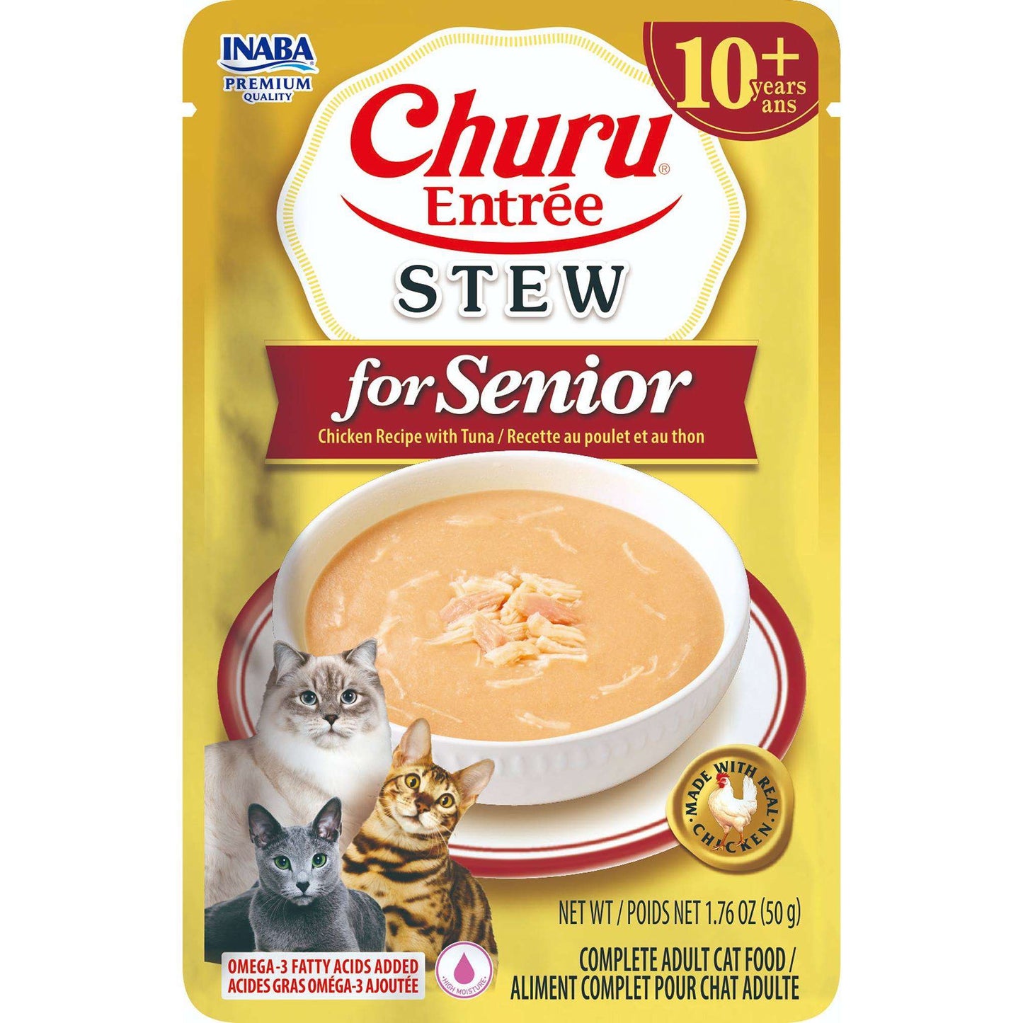 Inaba Churu Entree Stew Chicken Recipe with Tuna for Seniors - Woonona Petfoods