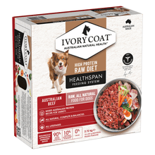 Ivory Coat Grain Free Dog Raw Beef 12 x 227g Frozen Patties - Woonona Petfoods