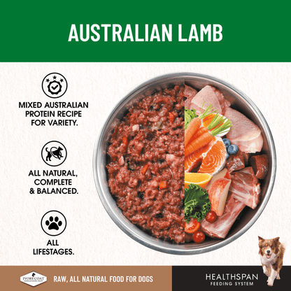Ivory Coat Grain Free Dog Raw Lamb 12 x 227g Frozen Patties - Woonona Petfoods