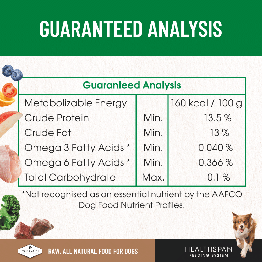 Ivory Coat Grain Free Dog Raw Lamb 12 x 227g Frozen Patties - Woonona Petfoods