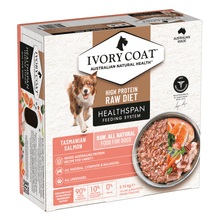 Ivory Coat Grain Free Dog Raw Salmon 12 x 227g Frozen Patties - Woonona Petfoods