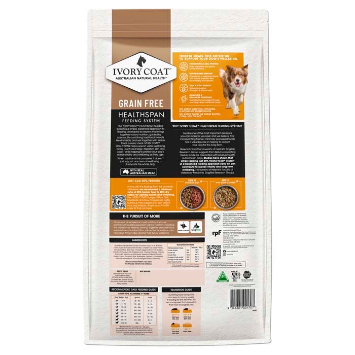 Ivory Coat Grain Free Dry Dog Food Adult Chicken - Woonona Petfoods