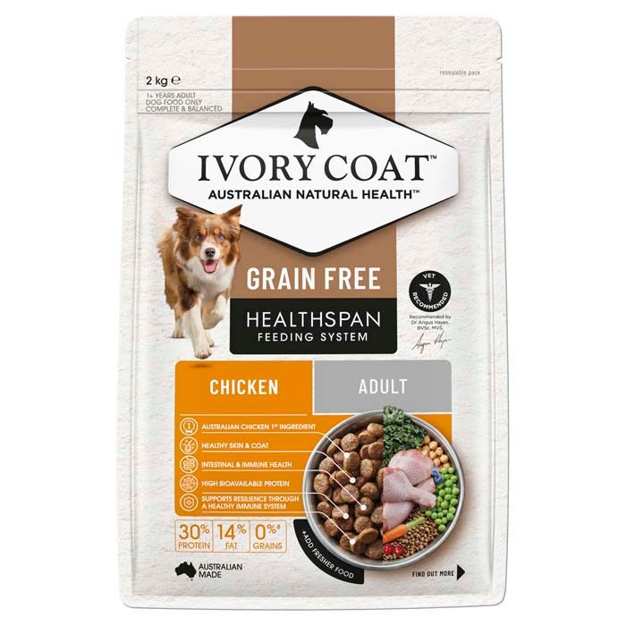 Ivory Coat Grain Free Dry Dog Food Adult Chicken - Woonona Petfoods