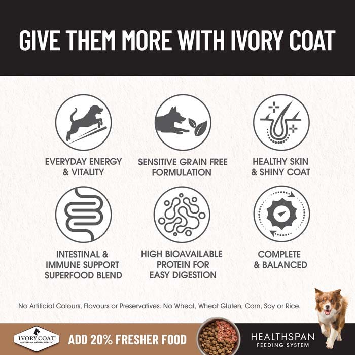 Ivory Coat Grain Free Dry Dog Food Adult Chicken - Woonona Petfoods
