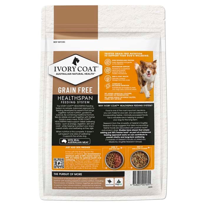 Ivory Coat Grain Free Dry Dog Food Adult Chicken - Woonona Petfoods