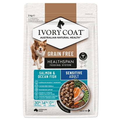 Ivory Coat Grain Free Dry Dog Food Ocean Fish and Salmon - Woonona Petfoods