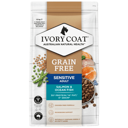 Ivory Coat Grain Free Dry Dog Food Ocean Fish and Salmon - Woonona Petfoods