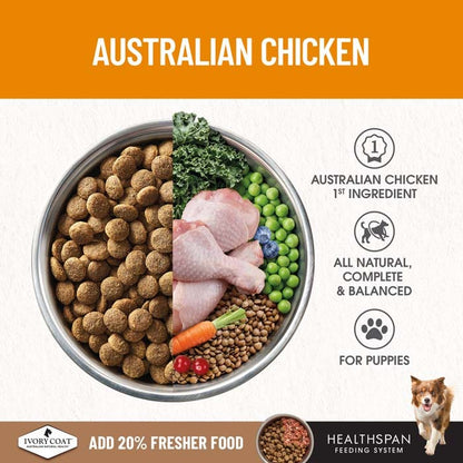 Ivory Coat Grain Free Dry Dog Food Puppy Chicken - Woonona Petfoods