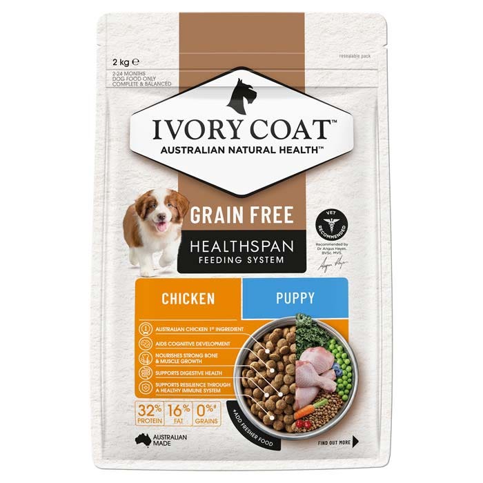 Ivory Coat Grain Free Dry Dog Food Puppy Chicken - Woonona Petfoods