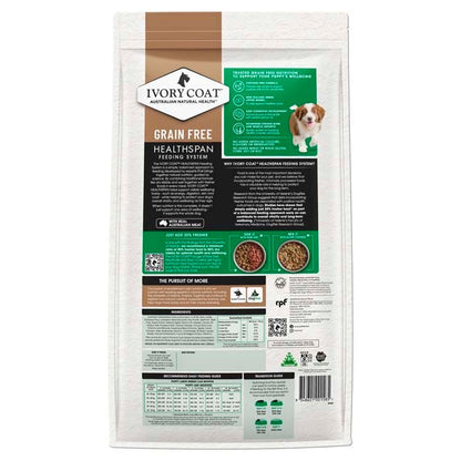 Ivory Coat Grain Free Dry Dog Food Puppy Large Breed Lamb - Woonona Petfoods