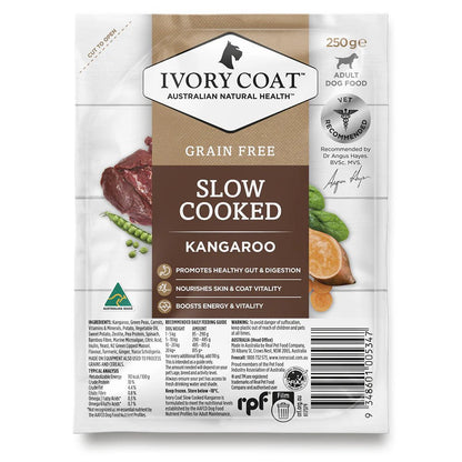 Ivory Coat Grain Free Slow Cooked Kangaroo 250g - Woonona Petfoods