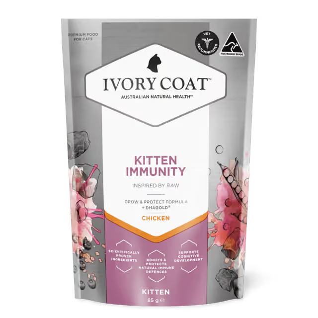Ivory Coat Raw Health Kitten Immunity Wet Food Chicken