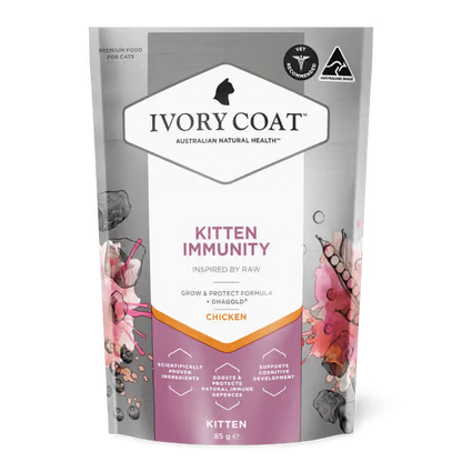 Ivory Coat Raw Health Kitten Immunity Wet Food Chicken