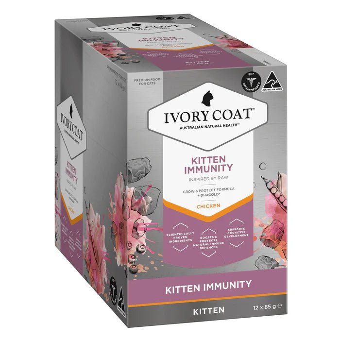 Ivory Coat Raw Health Kitten Immunity Wet Food Chicken - Woonona Petfood & Produce