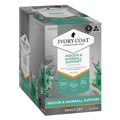 Ivory Coat Raw Health Wet Cat Food Chicken Indoor and Hairball Support - Woonona Petfood & Produce