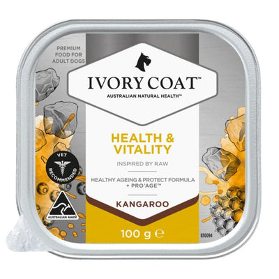 Ivory Coat Raw Health Wet Food Health and Vitality Kangaroo 100g - Woonona Petfood & Produce