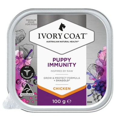 Ivory Coat Raw Health Wet Food Puppy Immunity Chicken 100g - Woonona Petfood & Produce