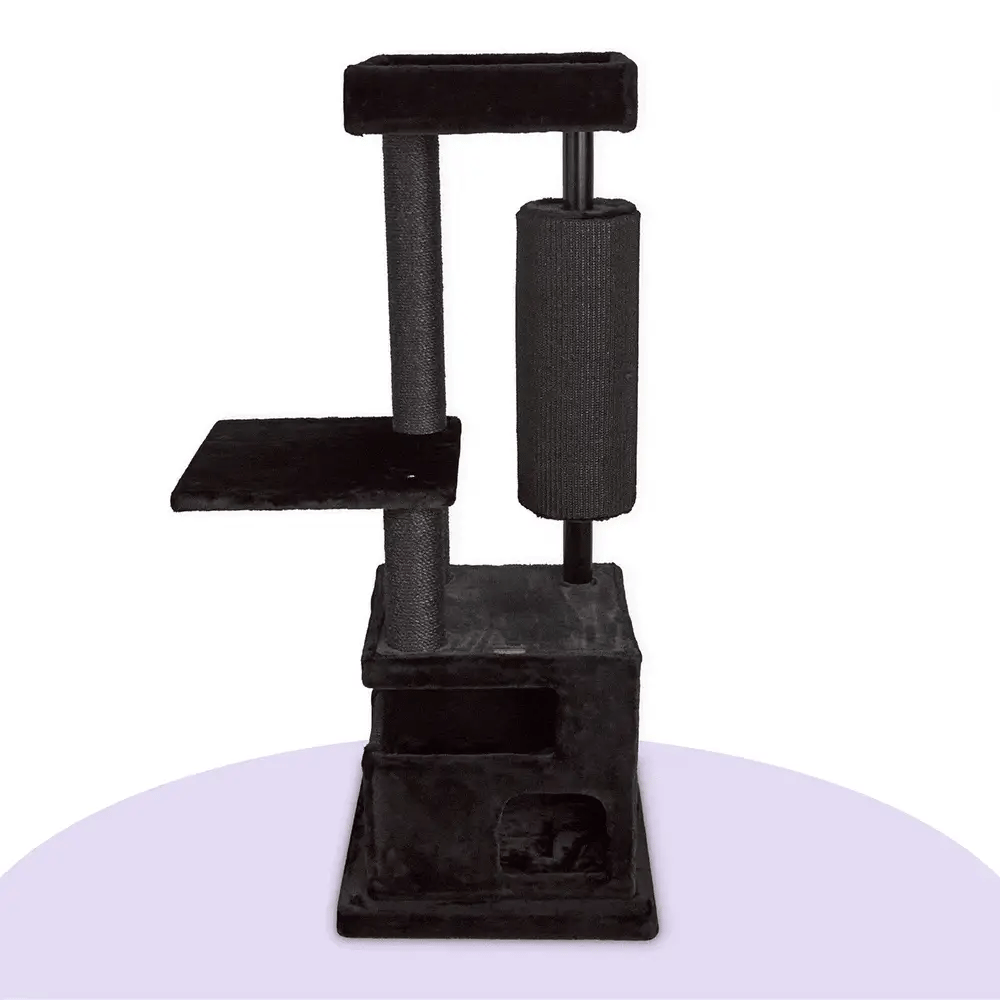 Kazoo Cat Scratch Post Kitty Scratch Barrel Tree - Black - Woonona Petfoods
