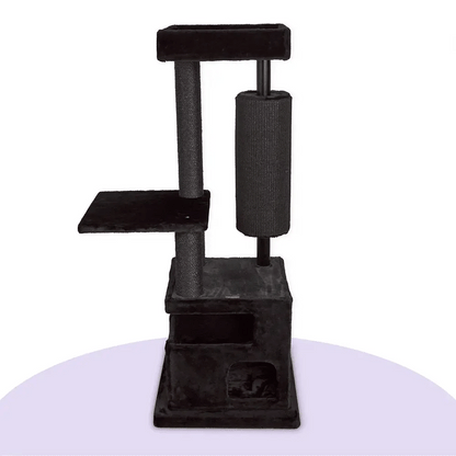 Kazoo Cat Scratch Post Kitty Scratch Barrel Tree - Black - Woonona Petfoods