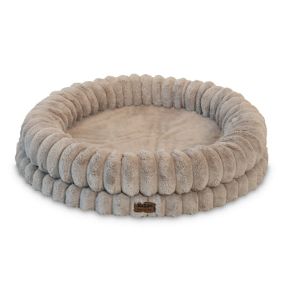 Kazoo Dog Bed Donut Snuggle Bed Beige - Woonona Petfoods