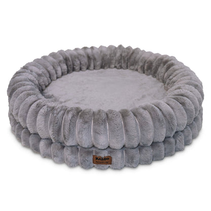 Kazoo Dog Bed Donut Snuggle Bed Warm Grey - Woonona Petfoods