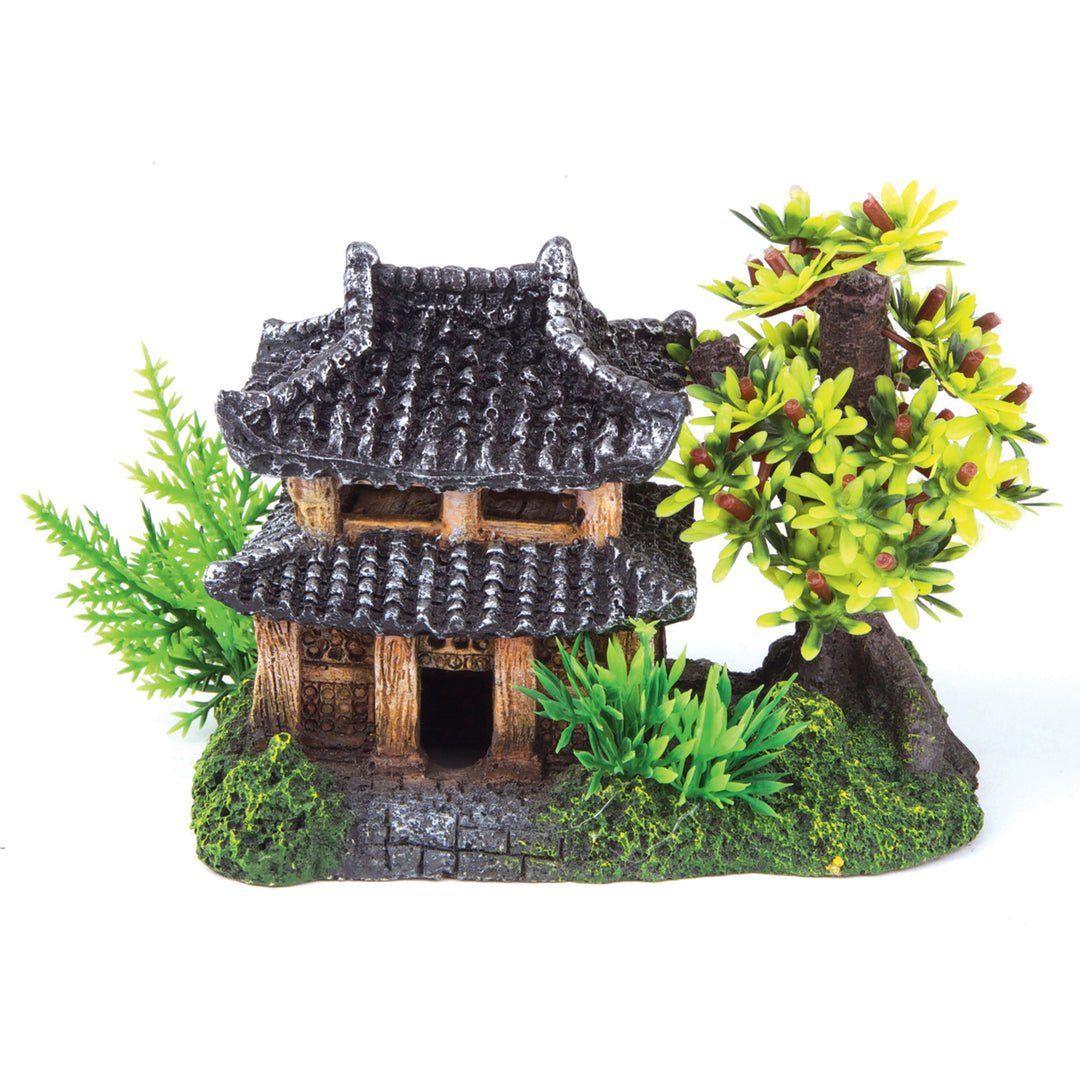 Kazoo Jungle Hut With Plants Medium - Woonona Petfoods