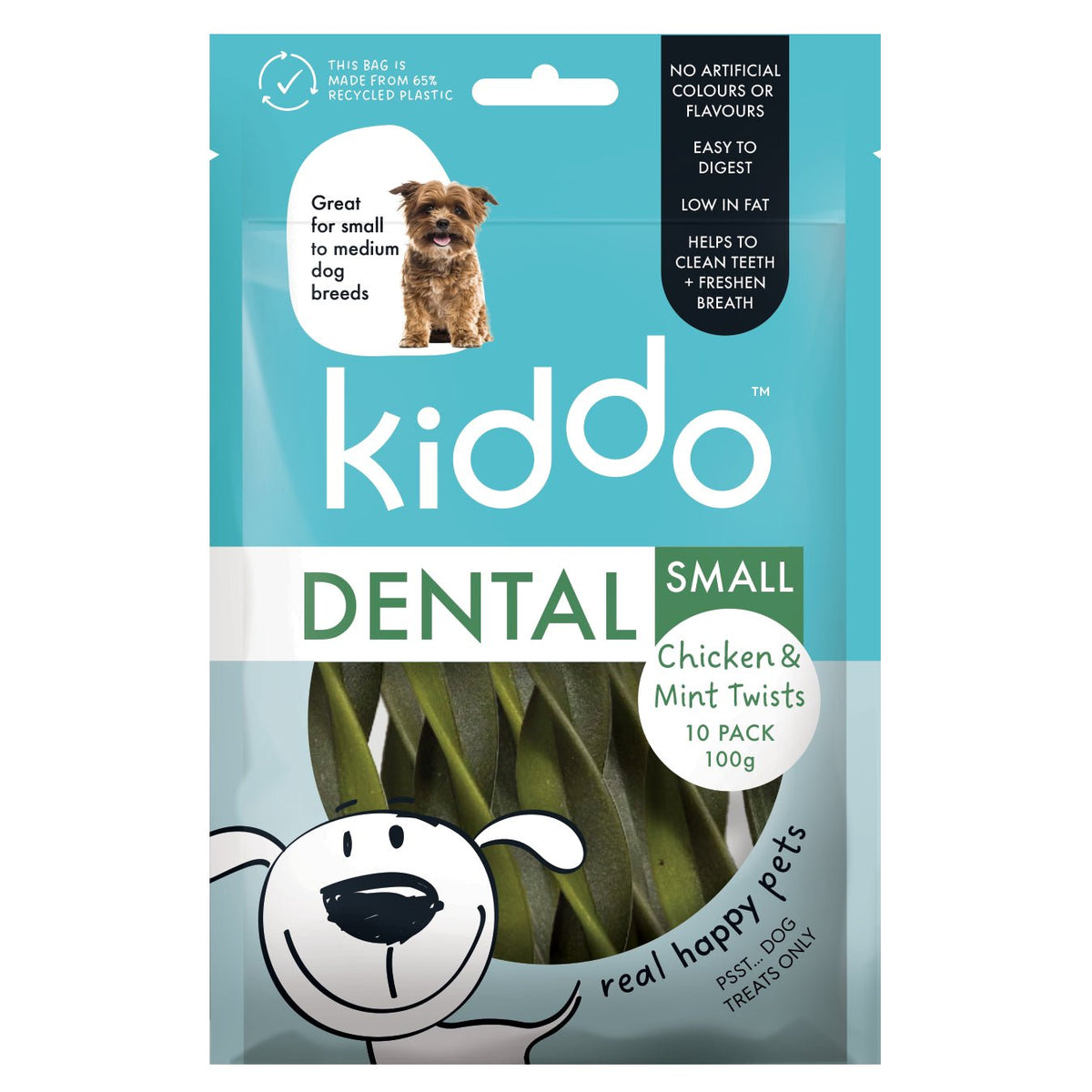 Kazoo KIDDO Dog Dental Treat Chicken and Mint 10 Pack Small - Woonona Petfoods